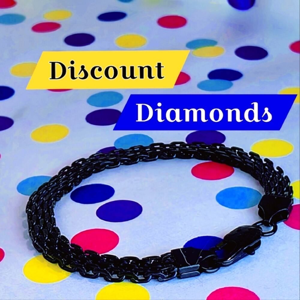 Beautiful Hand Made Bracelet in Satin Black 925 Stainless Steel